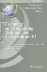 Computer and Computing Technologies in Agriculture III: Third IFIP TC 12 International Conference, CCTA 2009, Beijing, China, October 14-17, 2009, Revised Selected Papers