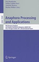 Anaphora Processing and Applications: 8th Discourse Anaphora and Anaphor Resolution Colloquium, DAARC 2011, Faro Portugal, October 6-7, 2011. Revised Selected Papers