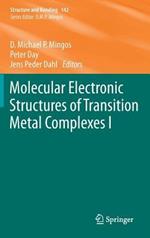 Molecular Electronic Structures of Transition Metal Complexes I