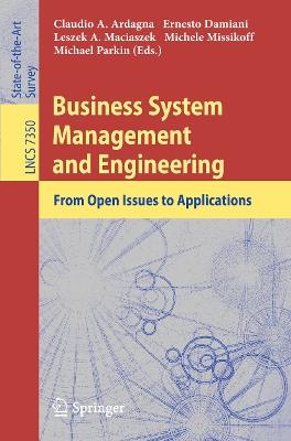 Business System Management and Engineering: From Open Issues to Applications - cover