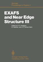 EXAFS and Near Edge Structure III: Proceedings of an International Conference, Stanford, CA, July 16–20, 1984
