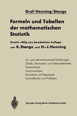 Formeln und Tabellen der mathematischen Statistik - NA Graf,Kurt Stange,Hans-Joachim Henning - cover