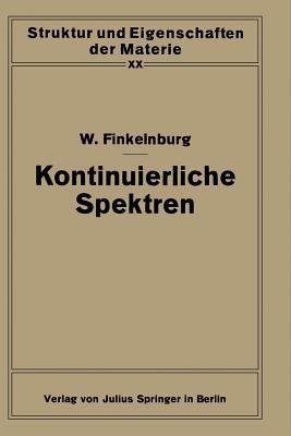 Kontinuierliche Spektren - Wolfgang Finkelnburg - cover