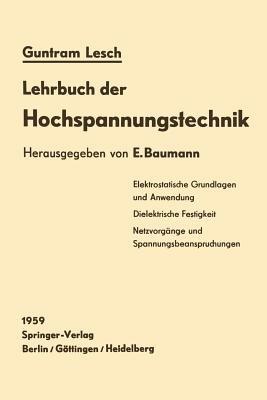 Lehrbuch der Hochspannungstechnik - G. Lesch - cover