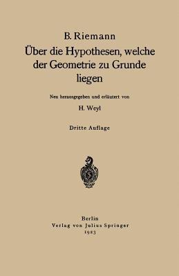 Über die Hypothesen, welche der Geometrie zu Grunde liegen - B. Riemann - cover
