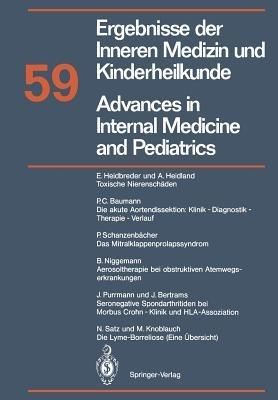 Advances in Internal Medicine and Pediatrics / Ergebnisse der Inneren Medizin und Kinderheilkunde: Neue Folge - cover