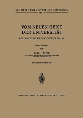 Vom Neuen Geist der Universität: Dokumente, Reden und Vorträge 1945/46 - cover