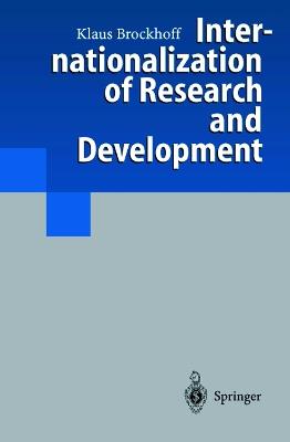 Internationalization of Research and Development - Klaus Brockhoff - cover