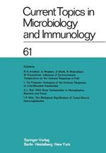 Current Topics in Microbiology and Immunology / Ergebnisse der Mikrobiologie und Immunitätsforschung: Volume 61