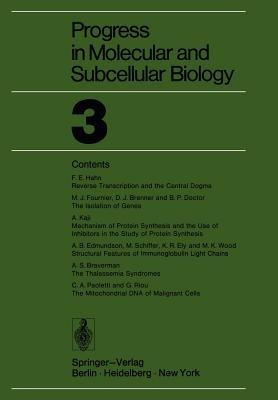 Progress in Molecular and Subcellular Biology 3 - Robert E. Rhoads - cover