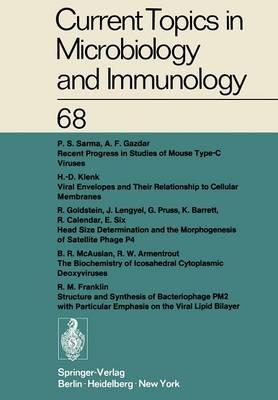 Current Topics in Microbiology and Immunology / Ergebnisse der Mikrobiologie und Immunitätsforschung: Volume 68 - W. Arber,W. Braun,F. Cramer - cover