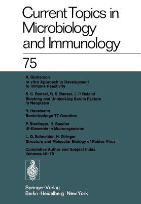 Current Topics in Microbiology and Immunology / Ergebnisse der Microbiologie und Immunitätsforschung - W. Arber,W. Henle,P. H. Hofschneider - cover