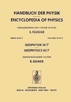Geophysik III / Geophysics III - G. Schmidtke,K. Suchy,K. Rawer - cover