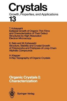Organic Crystals I: Characterization - cover