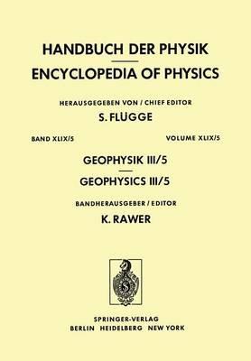 Geophysik III / Geophysics III: Teil V / Part V - Ja. L. Al'pert,T. K. Breus,K. I. Gringauz - cover