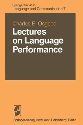 Lectures on Language Performance - C.E. Osgood - cover