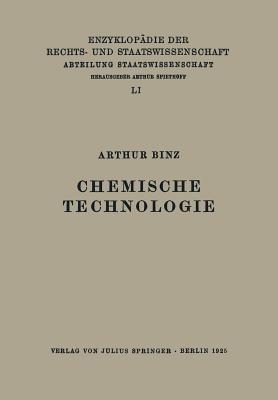 Chemische Technologie - Arthur Binz - cover