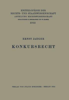Konkursrecht - Ernst Jaeger - cover