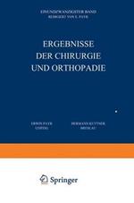 Ergebnisse der Chirurgie und Orthopädie: Einundzwanzigster Band