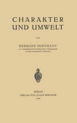 Charakter und Umwelt - Hermann Hoffmann - cover