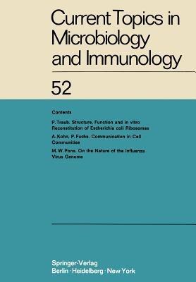 Current Topics in Microbiology and Immunology: Ergebnisse der Mikrobiologie und Immunitätsforschung - W. Arber,W. Braun,F. Cramer - cover