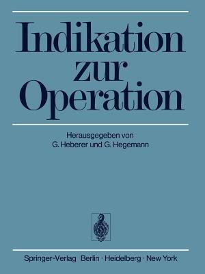 Indikation zur Operation - cover