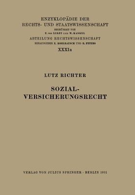 Sozialversicherungsrecht - Lutz Richter - cover