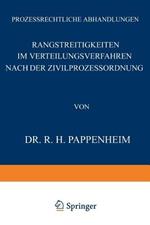 Rangstreitigkeiten im Verteilungsverfahren nach der Zivilprozessordnung