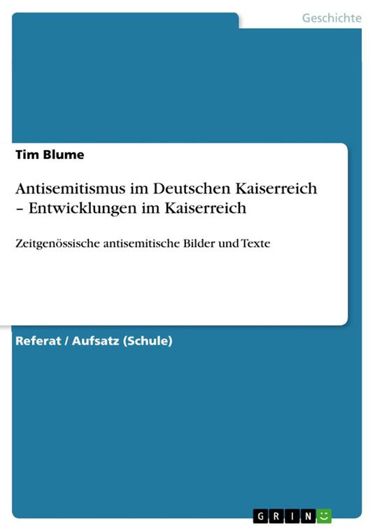 Antisemitismus im Deutschen Kaiserreich – Entwicklungen im Kaiserreich