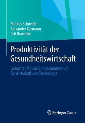 Produktivität der Gesundheitswirtschaft: Gutachten für das Bundesministerium für Wirtschaft und Technologie - Markus Schneider,Alexander Karmann,Grit Braeseke - cover