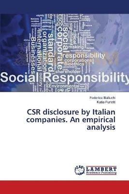CSR disclosure by Italian companies. An empirical analysis - Federica Balluchi,Katia Furlotti - cover