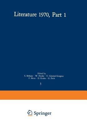 Literature 1970, Part 1 - Siegfried Böhme,Walter Fricke,Ulrich Güntzel-Lingner - cover