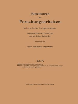 Die Berechnung der Scheibenkolben. Der Einfluß von Löchern oder Schlitzen in der neutralen Schicht gebogener Balken auf ihre Tragfähigkeit - Carl Pfleiderer - cover