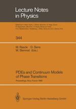 PDEs and Continuum Models of Phase Transitions: Proceedings of an NSF-CNRS Joint Seminar Held in Nice, France, January 18–22, 1988