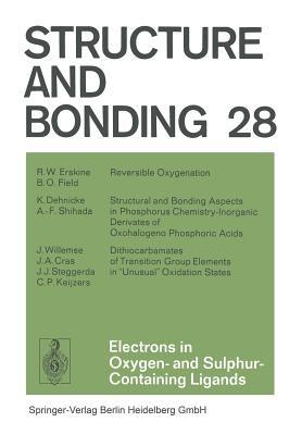 Electrons in Oxygen- and Sulphur Containing Ligands - J. D. Dunitz,P. Hemmerich,R. H. Holm - cover