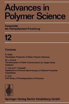 Advances in Polymer Science: Fortschritte der Hochpolymeren-Forschung - H.-J. Cantow,G. Dall’Asta,J. D. Ferry - cover
