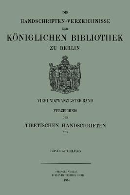 Verzeichnis der Tibetischen Handschriften der Königlichen Bibliothek zu Berlin - Hermann Beckh - cover