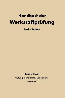 Die Prüfung der Metallischen Werkstoffe - E. Siebel - cover