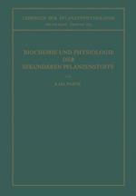 Biochemie und Physiologie der Sekundären Pflanzenstoffe