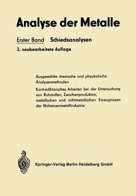 Analyse der Metalle - Chemikerausschuß - cover
