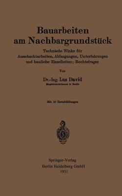 Bauarbeiten am Nachbargrundstück: Technische Winke für Ausschachtarbeiten, Abfangungen, Unterfahrungen und bauliche Einzelheiten; Rechtsfragen - Luz David - cover