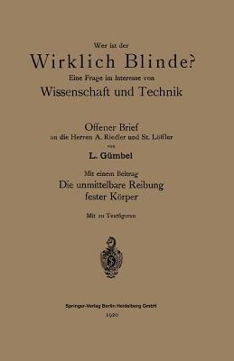 Wer ist der wirklich Blinde?: Eine Frage im Interesse von Wissenschaft und Technik - L. Gümbel - cover