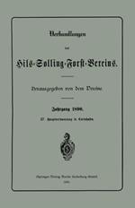 Verhandlungen des Hils-Solling-Forst-Vereins