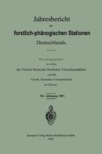 Jahresbericht der forstlich-phänologischen Stationen Deutschlands