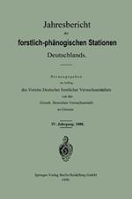 Jahresbericht der forstlich — phänologischen Stationen Deutschlands