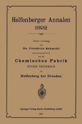 Chemischen Fabrik - Eugen Dieterich,Friedrich Schmidt - cover