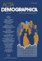 Acta Demographica: Deutsche Gesellschaft für Bevölkerungswissenschaft e.V.