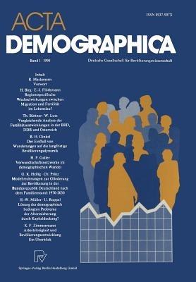 Acta Demographica: Deutsche Gesellschaft für Bevölkerungswissenschaft e.V. - cover
