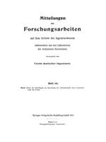 Mitteilungen über Forschungsarbeiten: Auf dem Gebiete des Ingenieurwesens