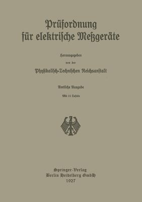Prüfordnung für elektrische Meßgeräte - cover